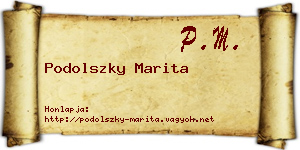Podolszky Marita névjegykártya